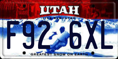UT license plate F926XL