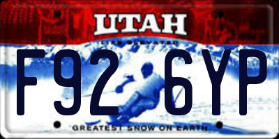 UT license plate F926YP