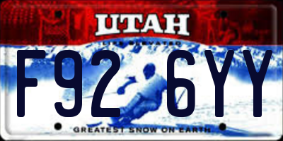 UT license plate F926YY