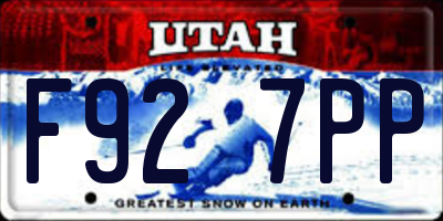UT license plate F927PP