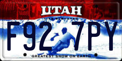 UT license plate F927PY