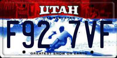 UT license plate F927VF