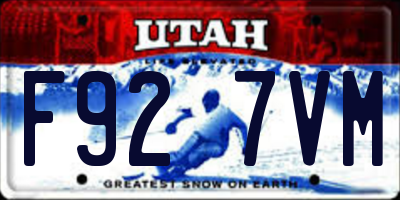 UT license plate F927VM
