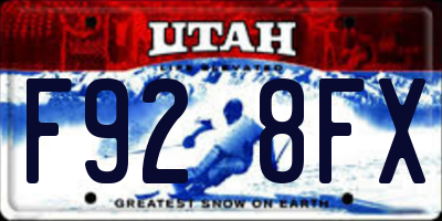 UT license plate F928FX