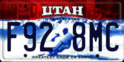 UT license plate F928MC