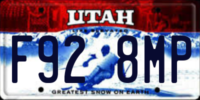 UT license plate F928MP