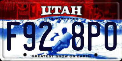 UT license plate F928PO