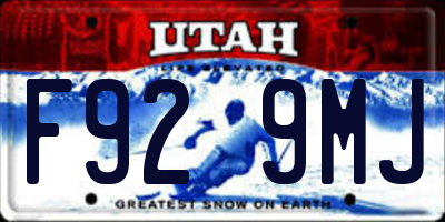 UT license plate F929MJ