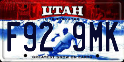 UT license plate F929MK
