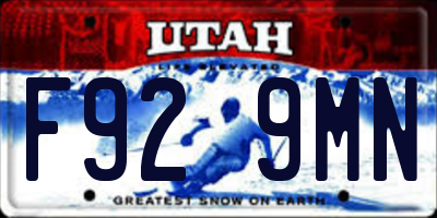 UT license plate F929MN