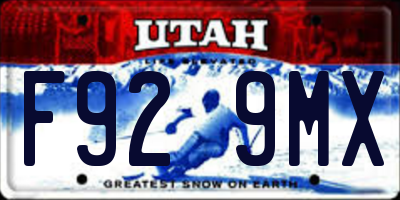 UT license plate F929MX