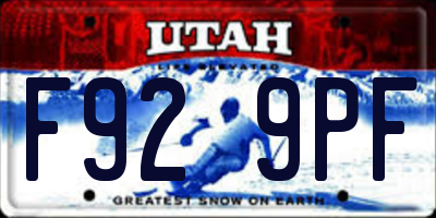 UT license plate F929PF
