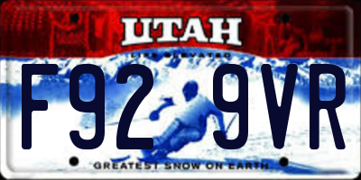 UT license plate F929VR