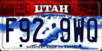 UT license plate F929WQ