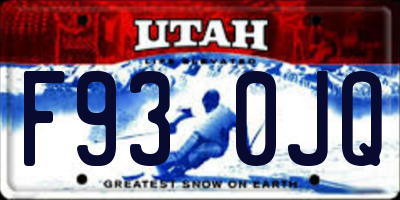 UT license plate F930JQ