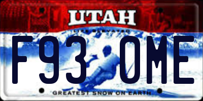 UT license plate F930ME