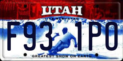 UT license plate F931PO