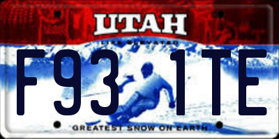 UT license plate F931TE