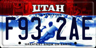 UT license plate F932AE
