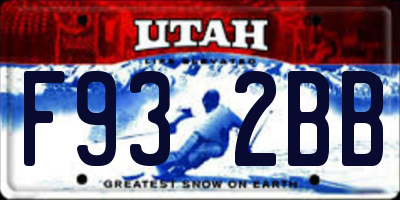 UT license plate F932BB
