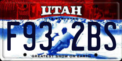 UT license plate F932BS