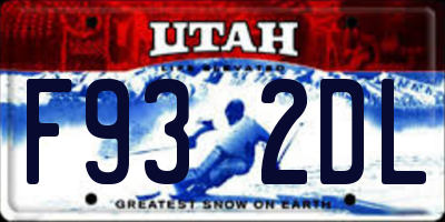 UT license plate F932DL