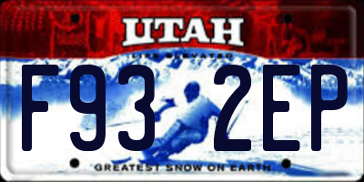 UT license plate F932EP