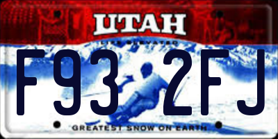 UT license plate F932FJ