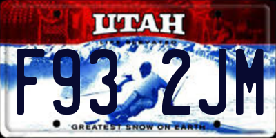 UT license plate F932JM