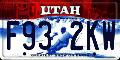 UT license plate F932KW