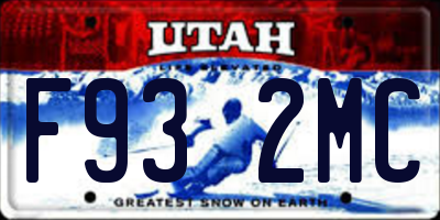 UT license plate F932MC