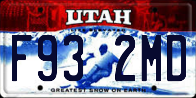 UT license plate F932MD