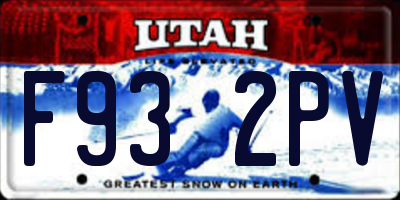 UT license plate F932PV