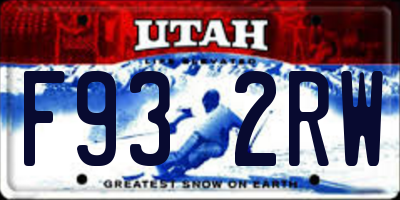 UT license plate F932RW