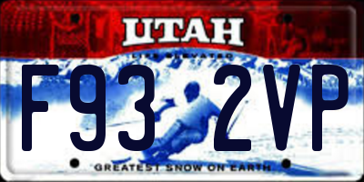 UT license plate F932VP