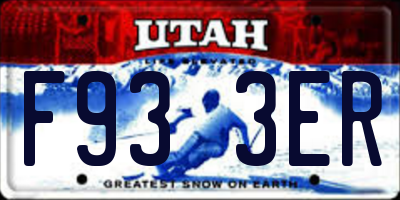 UT license plate F933ER