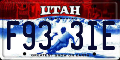 UT license plate F933IE