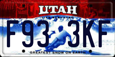 UT license plate F933KF