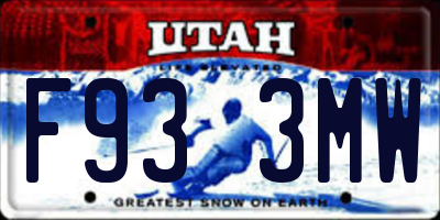 UT license plate F933MW