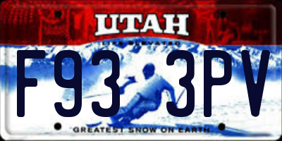 UT license plate F933PV