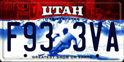 UT license plate F933VA