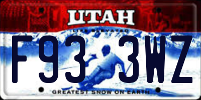 UT license plate F933WZ