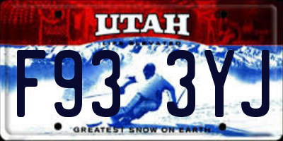 UT license plate F933YJ
