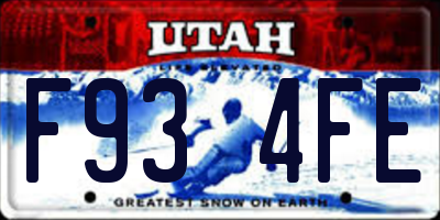 UT license plate F934FE