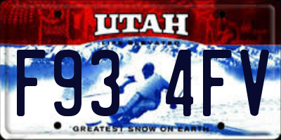 UT license plate F934FV