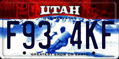 UT license plate F934KF
