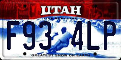 UT license plate F934LP