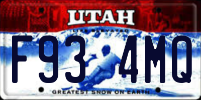 UT license plate F934MQ