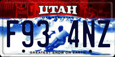 UT license plate F934NZ