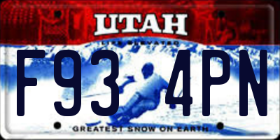 UT license plate F934PN